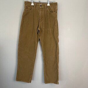 L L Bean Brown Corduroy Standard Fit Mens Pants 32 W 32 Inseam 5 pocket Warm Ret